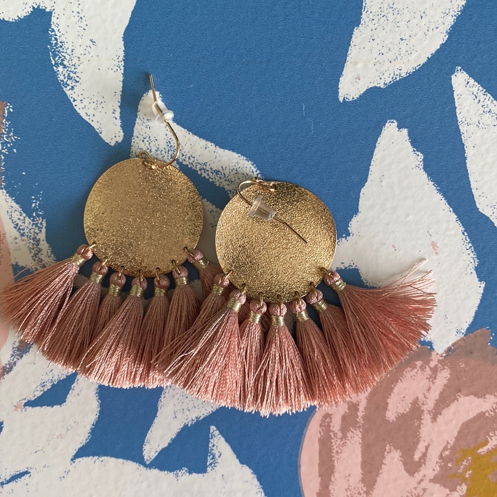 Statement fringe earrings